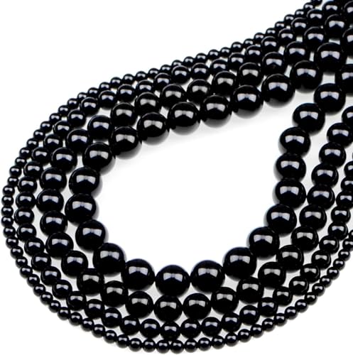 Bymitel 10mm Natural Onyx Black Agate Round Beads Gemstones Genuine with 100pcs DIY Jewelry Making Unisex (10mm 100pcs, Black Onyx) - color: Black Onyx, size: 10mm 100pcs