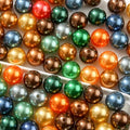 100pcs Color Pearl Beads Chunk Bubblegum Bead 20mm Acrylic Pen Ball Beads for Pen Bag Jewelry Making Necklace Bracelet(Brown&Gray) - color: brown&gray