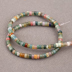 150PCs Natural India Agate Spacer Beads, Loose Semi Precious Flat Round Gemstone Heishi Disc Stone Beads for Beading Jewelry Making 4mm*2mm 38cm - color: India Agate, size: 4MM*2MM