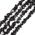 HAAMIIQII 5-8mm Natural Black Agate Chips Beads Irregular Chip Stone Loose Gemstone Beads for Jewelry Making Strand 30 Inch - color: Black Agate