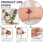 Heather's cf Toggle Jewelry Clasps – Durable Quality, Antique Swirling Copper Finish Toggle Clasps & Closures for Necklace, Bracelet & Charms – Ideal for DIY, & Jewelry Making – Medium (Set of 23) - color: Medium copper toggle clasp