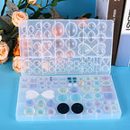 2 Pcs Gem Jewelry Casting Mold,Resin Jewelry Casting Molds for Making Earrings Jewelry Making Crafting Projects (Large) - color: mix-large