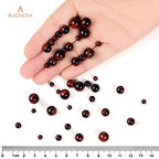 BEADNOVA 6mm Red Tiger Eye Gemstone Round Loose Beads for Jewelry Making (62-64pcs) - color: 07) Red Tiger Eye Round Beads, size: 6mm