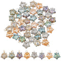 SUPERFINDINGS 40Pcs Wire Wrapped Star Pendants AB Color Electroplate Glass Charms Mixed Color Crystal Dangle Charms for Earring Bracelet Necklace Jewelry Making - color: Gold+Silver