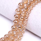Stone Beads, 45pcs Brown Agate, 8mm Round Loose Beads for Jewelry Making, Bracelets, with Bag, String & Card - color: Brown Agate, size: 8mm