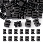 30Pcs Acrylic Letter Beads Letter E Chunky Vowel Large Hole Bead with Horizontal Hole Black Plastic 3D Initial Alphabet Beads for Key Chains Necklace DIY Craft Arts Projects - color: Black E