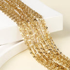 24PCS Gold Necklace Chains for Jewelry Making 2MM 18K Gold PVD Plated Stainless Steel Sparkly Lip Link Chains Bulk for DIY Necklace - color: gold(2mm/ 18 inches)