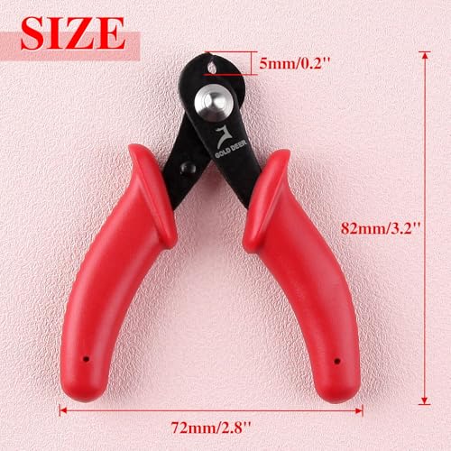 3" Memory Wire Cutting Pliers with Spring Miniature Hard Steel Wire Cutting Jewelry Wire Cutters Bracelet Pliers Jewelry Making Crafting Beading DIY Shear Beading Hobby Work Tool - style: 3"