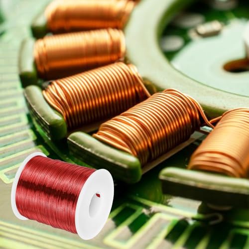 MECCANIXITY 24 AWG Magnet Wire, 24 Gauge Enameled Copper Wire, 1 Lb Magnetic Coil Wire for Transformer, Motor, Electric, 155C(311F) - size: 24 AWG