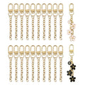 NCIWAN 20 PCS Keychain Making Kit Swivel Snap Hook Lobster Claw Clasps and Extender Chain Gold Metal Keychain Clips with Key Ring Bulk for DIY Craft Supplies Jewelry Key Chain Bags Accessories Gift - color: Gold 20