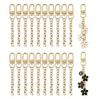 NCIWAN 20 PCS Keychain Making Kit Swivel Snap Hook Lobster Claw Clasps and Extender Chain Gold Metal Keychain Clips with Key Ring Bulk for DIY Craft Supplies Jewelry Key Chain Bags Accessories Gift - color: Gold 20
