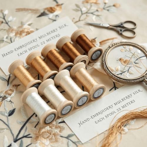 Natural 100% Mulberry Handmade Embroidery Silk Thread Silk Floss (36) - color: 36