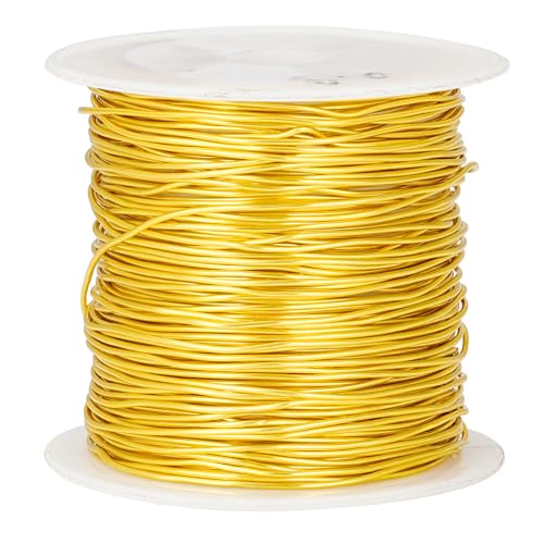 82 Feet Tarnish Resistant Copper Wires 20 Gauge/0.8mm Jewelry Craft Wires Beading Wire for Jewelry Making, Wire Wrapping and Crafting(Gold) - color: 1Gold, size: 20 Gauge