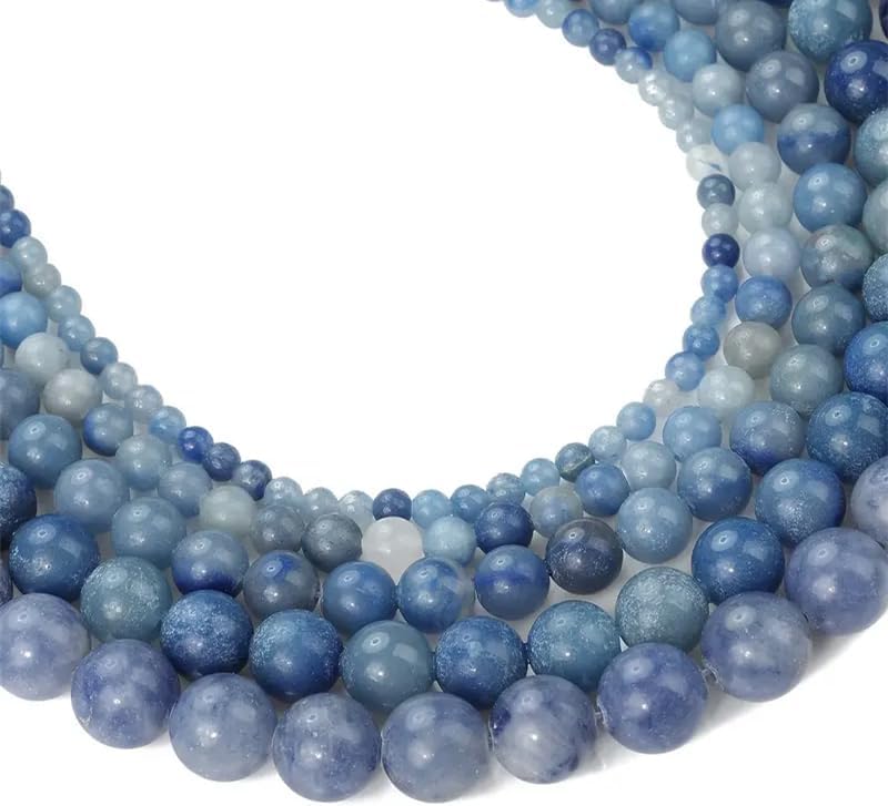 Zenkeeper About 180 Pcs Blue Aventurine Beads for Jewelry Making 4 MM Blue Aventurine Gemstones Loose Stone Beads - color: Blue Aventurine, size: 4MM, about 180pcs