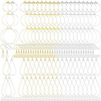 Pndeyo 700pcs Hypoallergenic Earring Making Accessories, Teardrop Round Hoop Earrings Findings Earring Hooks, Clear Rubber Earring Backs & Jump Rings for Jewelry Making- Silver & Gold - color: Silver & Gold-700pcs