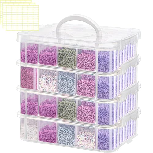 160pcs Bead Storagebead organizer boxes,4-Tier bead organizer boxes and craft storage boxes,Bead storage Stackable portable box,DIY Jewelry Craft Nails, Bracelets, Jewelry, (160pcs(2.09x1.57x0.8Inch) - color: 160pcs(2.09 x 1.57 x 0.8Inch)