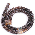GEM-Inside 30Pcs 8x12mm Natural Brown Sardonyx Onyx Agate Stone Plant Bamboo Knot Bone Charms Beads for Jewelry Making Power Energy Chakra Stone Beads - color: Brown Sardonyx Onyx Agate
