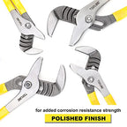 TOPLINE 4-piece Tongue and Groove Joint Pliers Set with Dipped Handles, Groove Joint Pliers Set Included 12-Inch, 10-Inch, 8-Inch and 6-Inch, Ideal for Basic Home Repair and General Applications - style: Dipped Handle