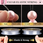 LEOBRO Pearl Beads for Bracelets, Pink Beads for Jewelry Making, Friendship Bracelet Kit, Crafts & DIY Jewelry Bracelet Making Kit - color: Pink