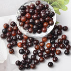 6mm Massive Beads Natural Wooden Round Loose Beads Jewelry Making with Thread 200 PCS(Blood Sandalwood, 6mm) - color: Blood Sandalwood, size: 6mm