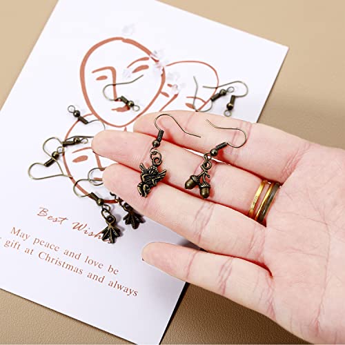 600Pcs Hypoallergenic Earring Hooks, Antique Bronze Earring Making Kit, Supplies with Earring Backs and Jump Rings for Jewelry Making (Bronze) - color: Bronze