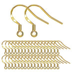 Gold Earring Hooks 80 PCS/40 Pairs, Ear Wires Fish Hooks, 240pcs Hypo-allergenic Jewelry Findings Parts with Jump Rings and Clear Silicone Earring Backs Stoppers for DIY Jewelry Making (14K Gold) - color: Small 14K Gold