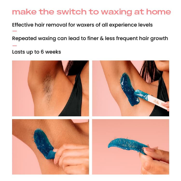 KoluaWax Premium Waxing Kit for Women - Beginner Friendly - Complete Wax Kit that includes 14oz of Wax Beads, Applicator, Pre and Post Care, Suitable for Sensitive Skin (Blush) - Mothers Day Gifts - color: Blush