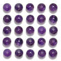 NCB 100pcs Original Natural Stone Beads Gemstone Round Loose Beads 6mm 8mm 10mm (Amethyst, 6mm 100Beads) - color: Amethyst, size: 6mm 100Beads