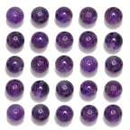 NCB 100pcs Original Natural Stone Beads Gemstone Round Loose Beads 6mm 8mm 10mm (Amethyst, 6mm 100Beads) - color: Amethyst, size: 6mm 100Beads