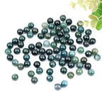 4mm 200pcs Natural Stone Round Beads Green Moss Agate Genuine Stone Beading Loose Gemstone DIY Charm Smooth Beads for Bracelets Necklaces Earrings Hole Size 1mm (Green Moss Agate 4mm) - color: Green Moss Agate, size: 4mm
