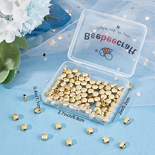 Beebeecraft 100Pcs/Box Evil Eye Spacer Beads 18K Gold Plated Monster Eye Beads Charm 5.5x6mm Loose Jewelry Making Beads for DIY Bracelet Earring Necklace - color: Evil Eye