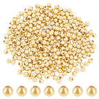 PH PandaHall 300pcs 18K Gold Spacer Beads - 4mm Seamless Smooth Waist Beads for Bikini Belly Chain Layered Bracelet Satellite Jewelry Making - size: 4mm
