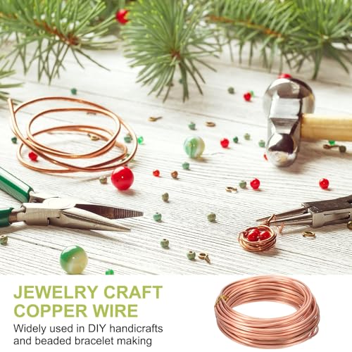 PATIKIL 99.9% Pure Copper Wire for Jewelry Making, 10 Gauge (2.6mm) Copper Craft Wire 24.6 Feet Beading Jewelry Making Supplies for Crafting Wreath Electroculture Gardening - size: 10 Gauge x 24.6 Feet