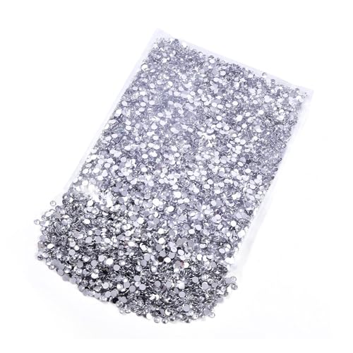 Blinginbox 50000pcs Flatback Rhinestones,Silver Backing Resin Non Hotfix Rhinestones Large Quantity Wholesale for Crafts Creative Design,Clothes,Makeup,Nail Art (2mm=0.08",Crystal - color: Clear, size: 2mm=0.08"