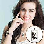 PH PandaHall 5 Sets Pendant Makings - 5pcs Rectangle Antique Silver Alloy Charms Trays Bezel Settings and 5pcs Glass Cabochon Dome Tiles Cameo for Valentine Wedding Bouquet Graduation Photo Charm - color: Antique Silver Rectangle - 5 Sets
