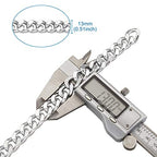 Craftdady 2Pcs Flat Chain Strap Silver Metal Purse Handbag Shoulder Body Replacement Strap 39.3" Twisted Curb Link Aluminum Cable Chain for Wallet Clutch Belt Necklace Bracelet - color: Silver, 16.5x13mm
