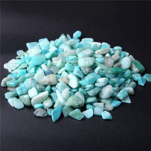 Natural 500 pcs Amazonite No Hole Undrilled Irregular Chip Gemstone Beads Rock Gravel Crystal Tumble Minerals Gravel Specimen Energy Decorative Stone Fish Tank Stone - color: Amazonite