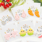 Easter Polymer Clay Cutters Set - 12pcs Sharp & Durable Bunny, Chick, Egg & Lily Shapes for DIY Earring Jewelry Making, Soft Clay Crafts & Spring Holiday Supplies - color: 2L color