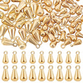 Beebeecraft 1 Box 80Pcs Teardrop Charms Dangle End Beads Extender Chain Drop Water Charms for Jewelry Making Findings - color: Gold, size: 6x3mm/8x4mm