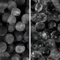 100Pcs Glass Beads 10mm Round Moon Frosted Cracked Water-Activated Transparent Glazed Beads, Ideal for DIY Bracelets Necklaces Phone Charms Craft Supplies (Black) - color: Black