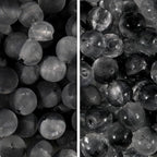 100Pcs Glass Beads 10mm Round Moon Frosted Cracked Water-Activated Transparent Glazed Beads, Ideal for DIY Bracelets Necklaces Phone Charms Craft Supplies (Black) - color: Black