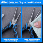 SPEEDWOX Mini Needle Nose Pliers Serrated Jaw with Protective Cover Needle Nose Pliers For Jewelry Making Mini Precision Wire Looping Fine Plier For Jewelry Making Wire Bending Small Object Gripping - style: Needle Nose Pliers Serrated Jaw with Cover