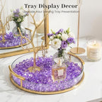 DomeStar Purple Fake Ice Rocks, 150PCS Acrylic Gems Crystals Plastic Diamonds Centerpiece for Vase Fillers Wedding Party Table Scatter - color: Purple