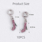 AUEAR, Fashion Crystal High Heel Shoe Shape Charms Bulk Pendant Jewelry Findings for Jewelry Making Necklace Bracelet DIY - color: Pink