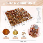 TOAOB 1000pcs Briolette Crystals Glass Beads 4mm 6mm 8mm Rondelle Faceted Spacer Beads Brown Loose Beads for Bracelets Necklace Earrings Jewelry Making - color: Brown
