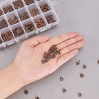 PH PandaHall 540pcs Tibetan Spacer Beads 18 Styles Red Copper Spacer Beads Flat Alloy Bead Spacers Jewelry Loose Beads Metal Craft Beads for Bracelet Necklace Jewelry Supplies - color: 18 Styles Red Copper - 540pcs