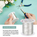 BENECREAT 24 Gauge 87 Yards Tarnish Resistant Silver Wire Jewelry Beading Wire for Beading Wrapping and Other Jewelry Craft Making - color: Silver, size: 24 Gauge