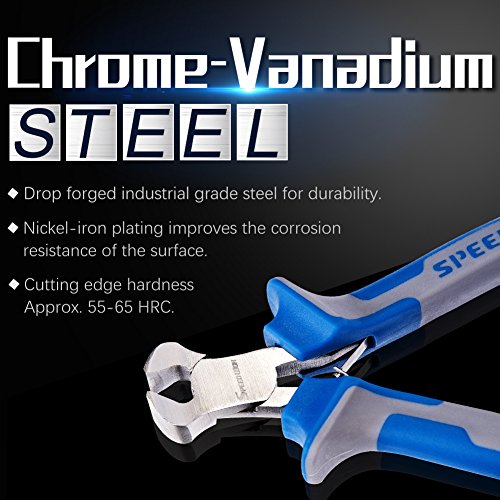 SPEEDWOX 4 Inches End Nippers Precision End Cutters Pliers Mini End Cutting Nippers Fine Pliers with Spring Micro Functional Small Wire Cutter Jewelry Making Shoes Repair Tool Pull Nails Brads - style: 4" End Cutting Plier