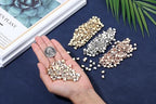 XIANNVXI 500PCS 6mm Heart Spacer Beads for Jewelry Making - Small Hole Loose Beads for DIY Bracelets, Necklaces & Earrings (Gold, Silver, Rose Gold) - color: Love 3 colors