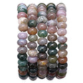 BEADIA Natural India Agate Stone Rondelle 5x8mm Loose Semi Gemstone Beads for Jewelry Making 38cm - color: India Agate Rondelle, size: 5x8mm